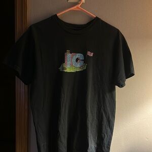 Black Graphic T-Shirt with Colorful Logo